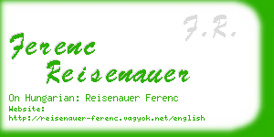 ferenc reisenauer business card